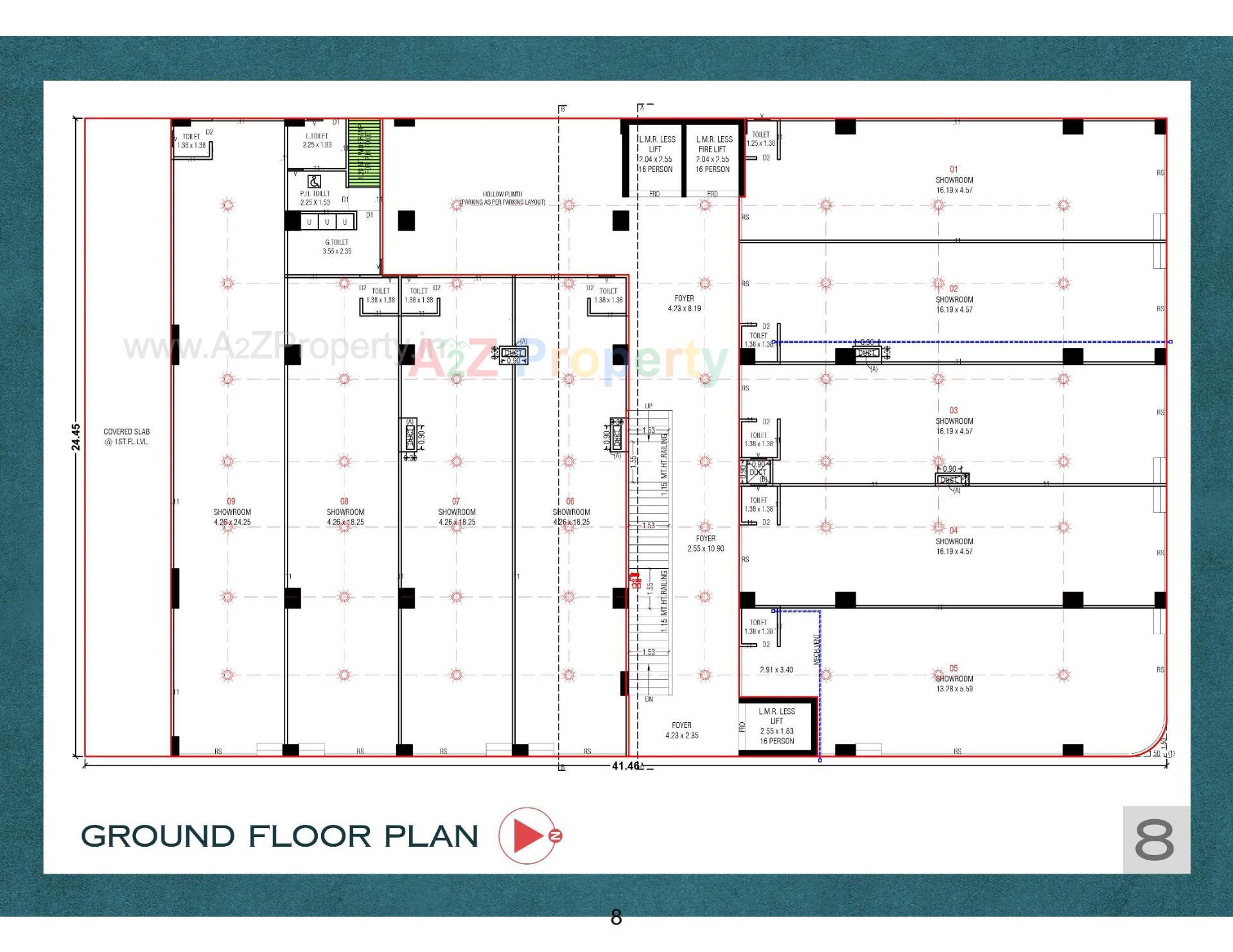 Layout of real estate project The Landmark located at Chandkheda, Ahmedabad, Gujarat