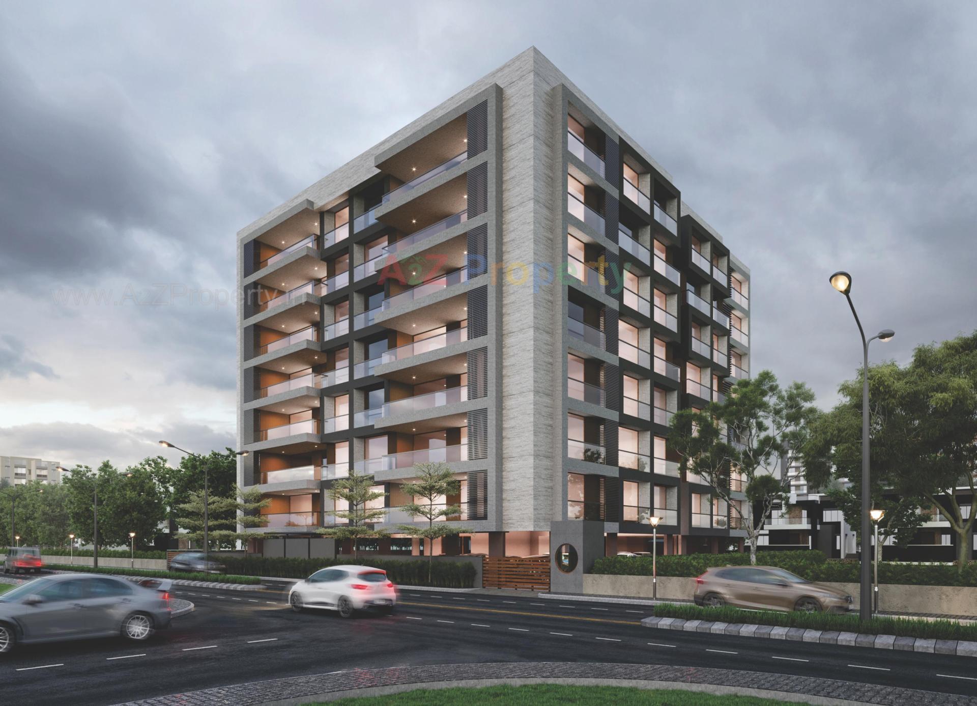 3D Elevation of real estate project The Life located at Ellisbridge, Ahmedabad, Gujarat