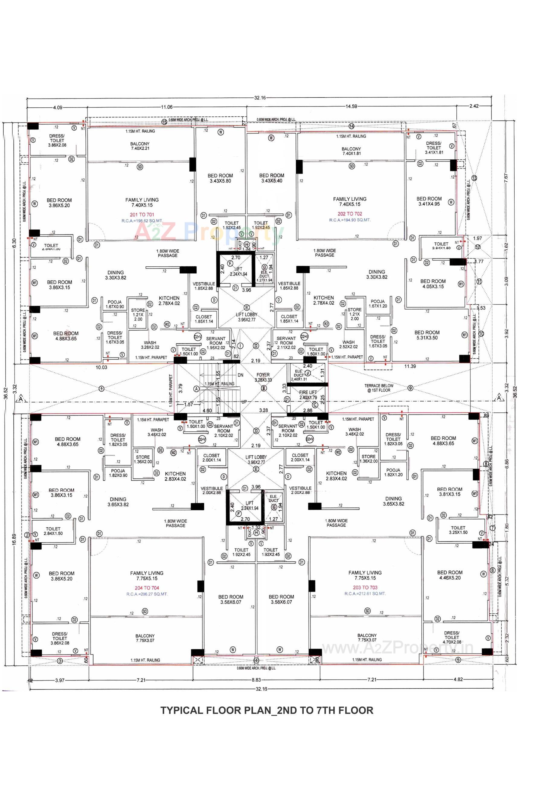 Layout of real estate project The Life located at Ellisbridge, Ahmedabad, Gujarat