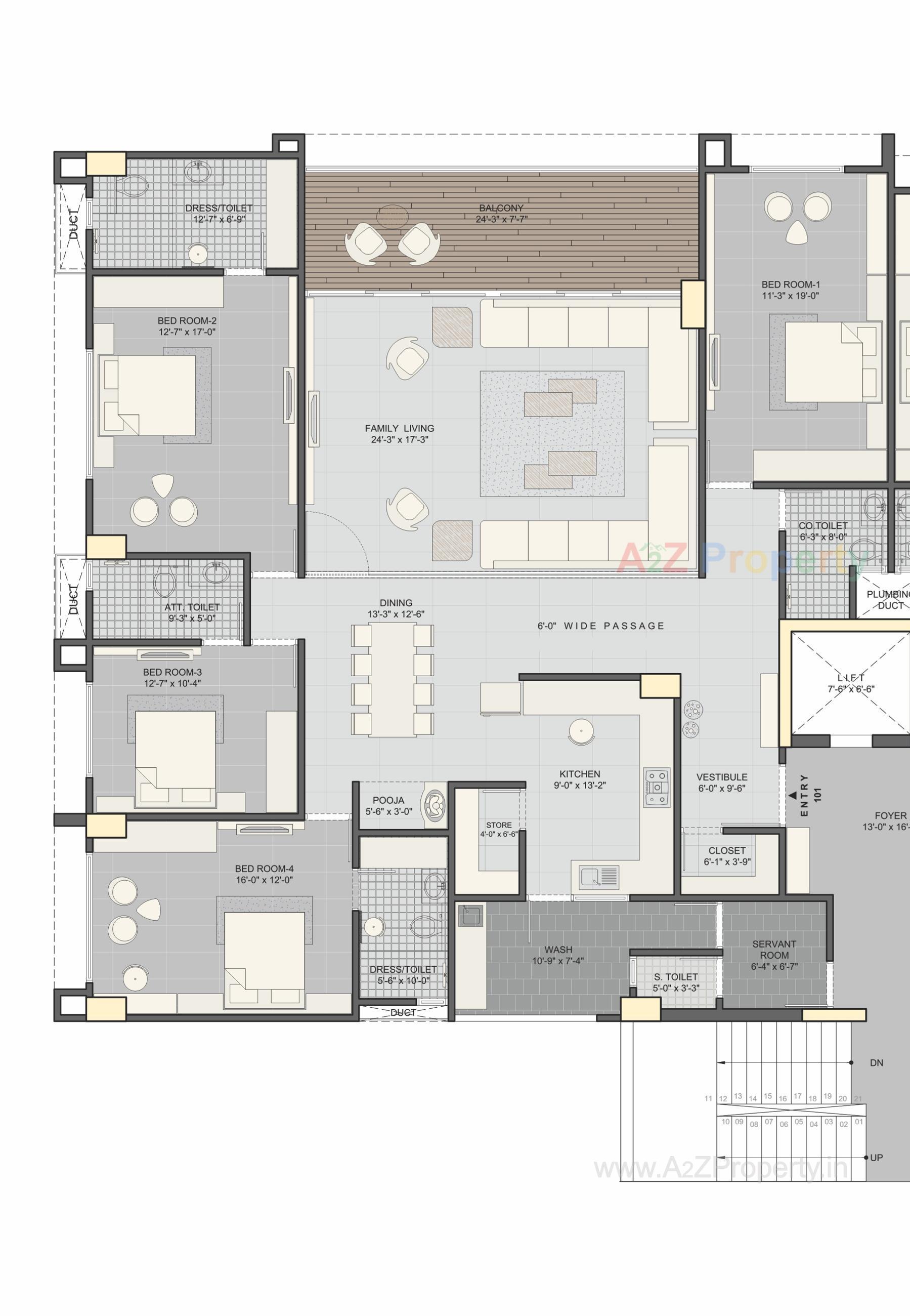 Layout of real estate project The Life located at Ellisbridge, Ahmedabad, Gujarat