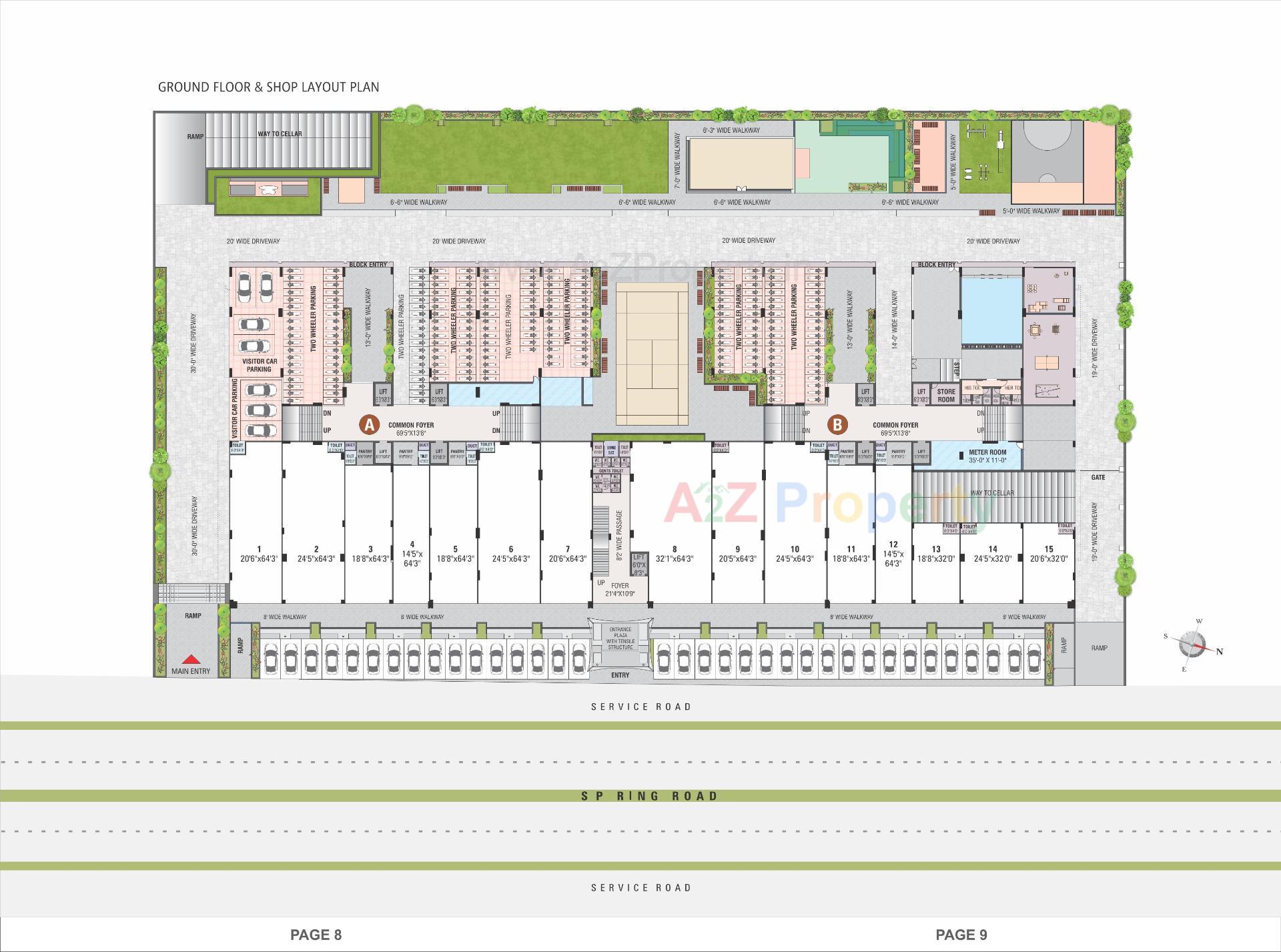Layout of real estate project The Mango located at Hanspura, Ahmedabad, Gujarat