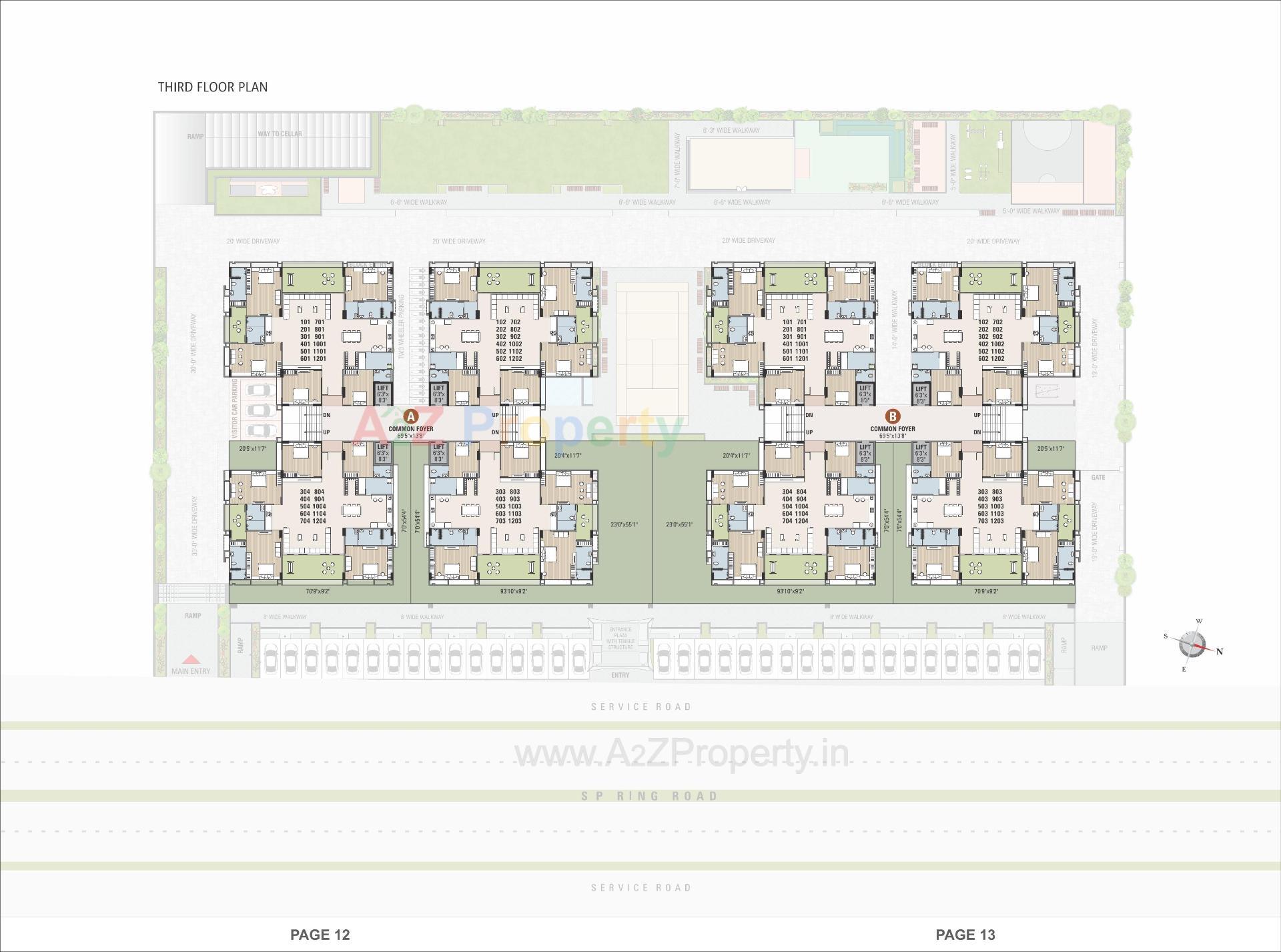 Layout of real estate project The Mango located at Hanspura, Ahmedabad, Gujarat