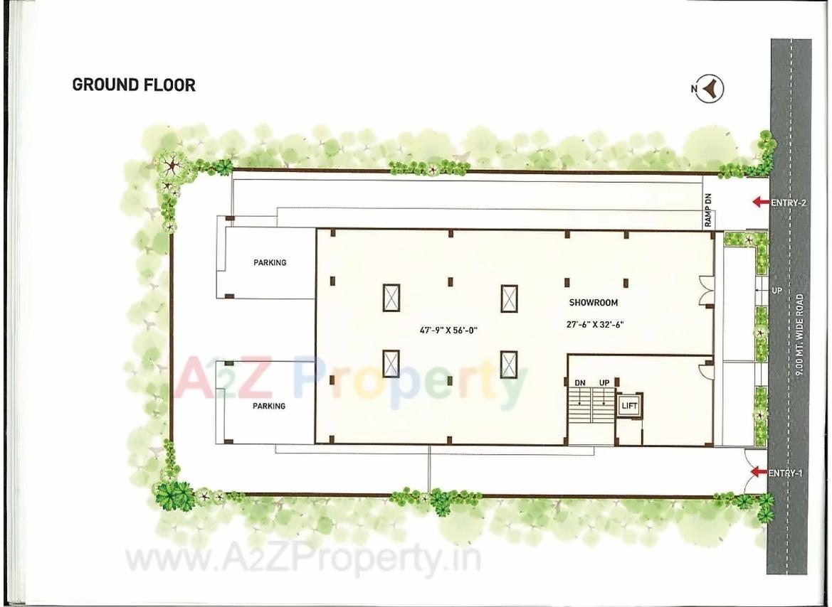 Layout of real estate project The Mantra located at Bodakdev, Ahmedabad, Gujarat