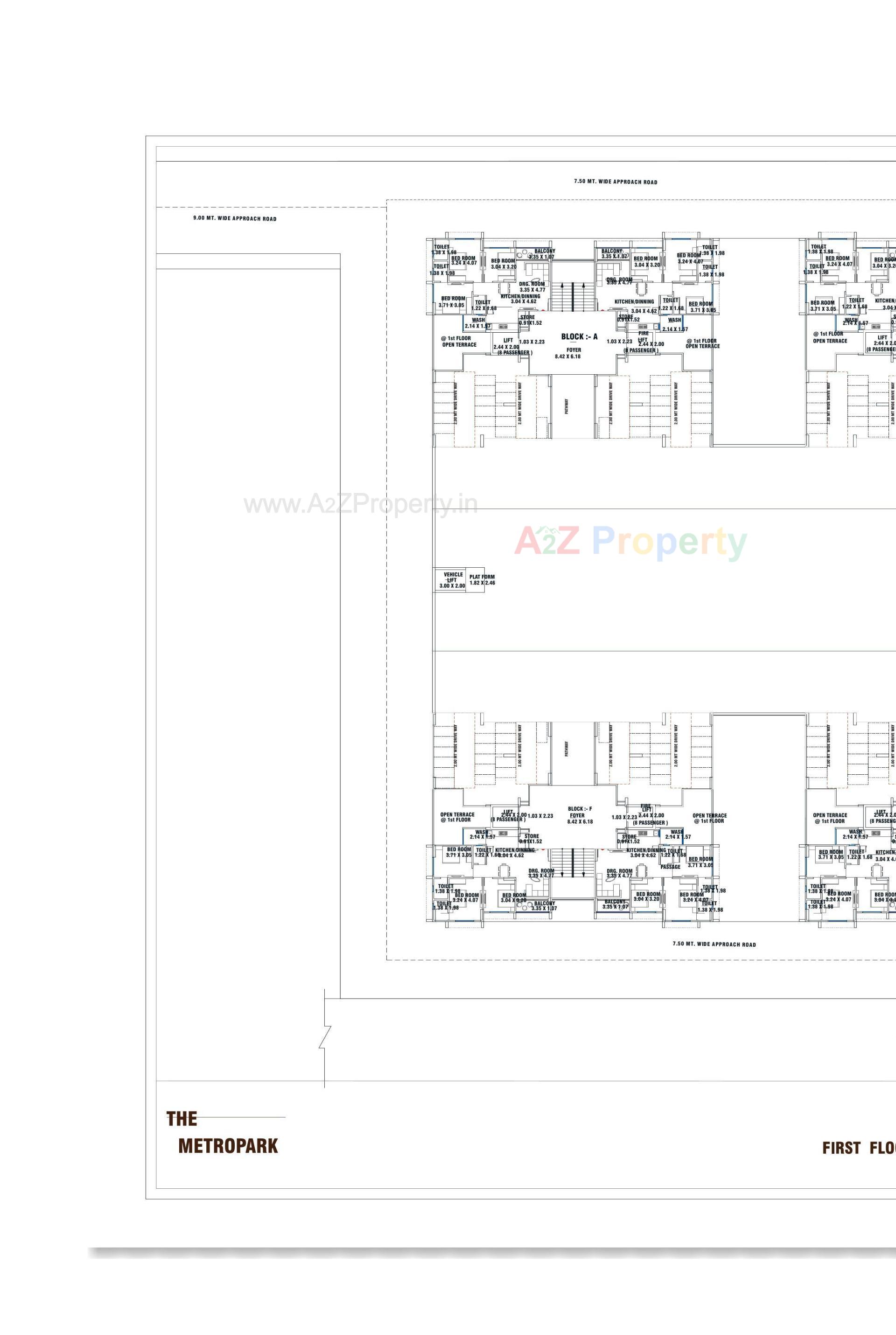 Layout of real estate project The Metropark located at Vastral, Ahmedabad, Gujarat