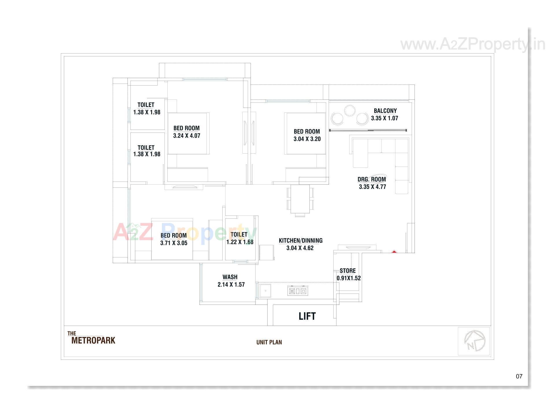 Layout of real estate project The Metropark located at Vastral, Ahmedabad, Gujarat
