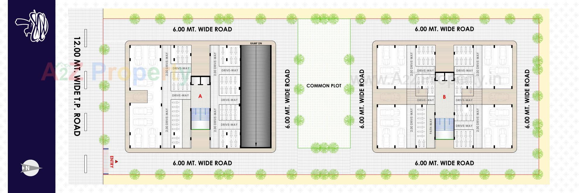 Layout of real estate project The Nest Residency located at Nikol, Ahmedabad, Gujarat