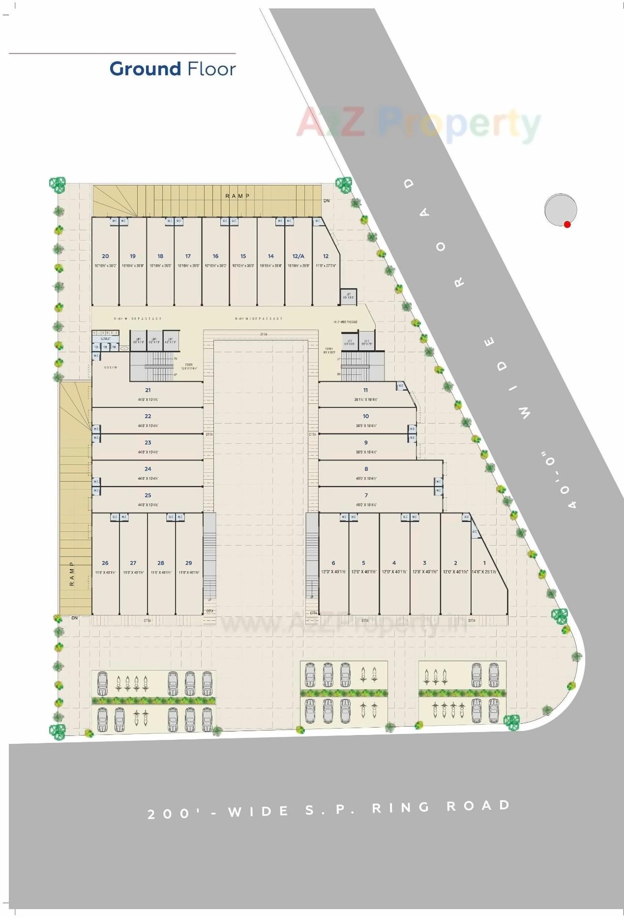 Layout of real estate project The Newyork Empire located at Muthia, Ahmedabad, Gujarat