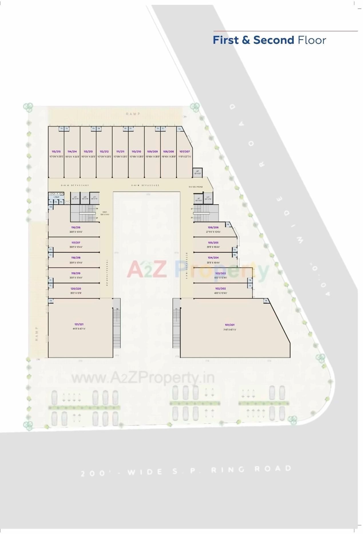 Layout of real estate project The Newyork Empire located at Muthia, Ahmedabad, Gujarat