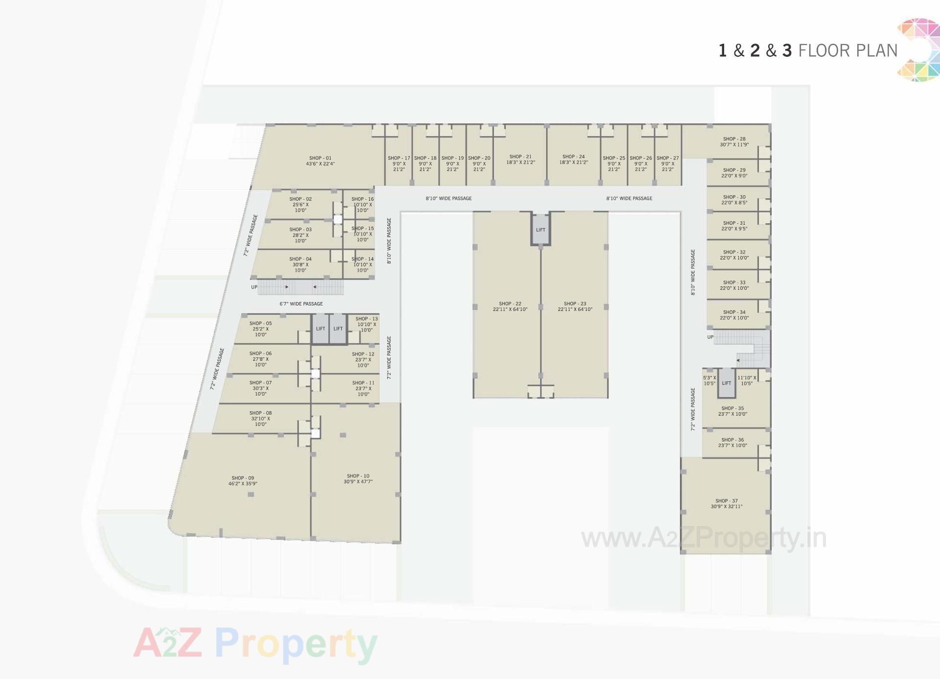 Layout of real estate project The Nikol Trade Center located at Ahmedabad, Ahmedabad, Gujarat