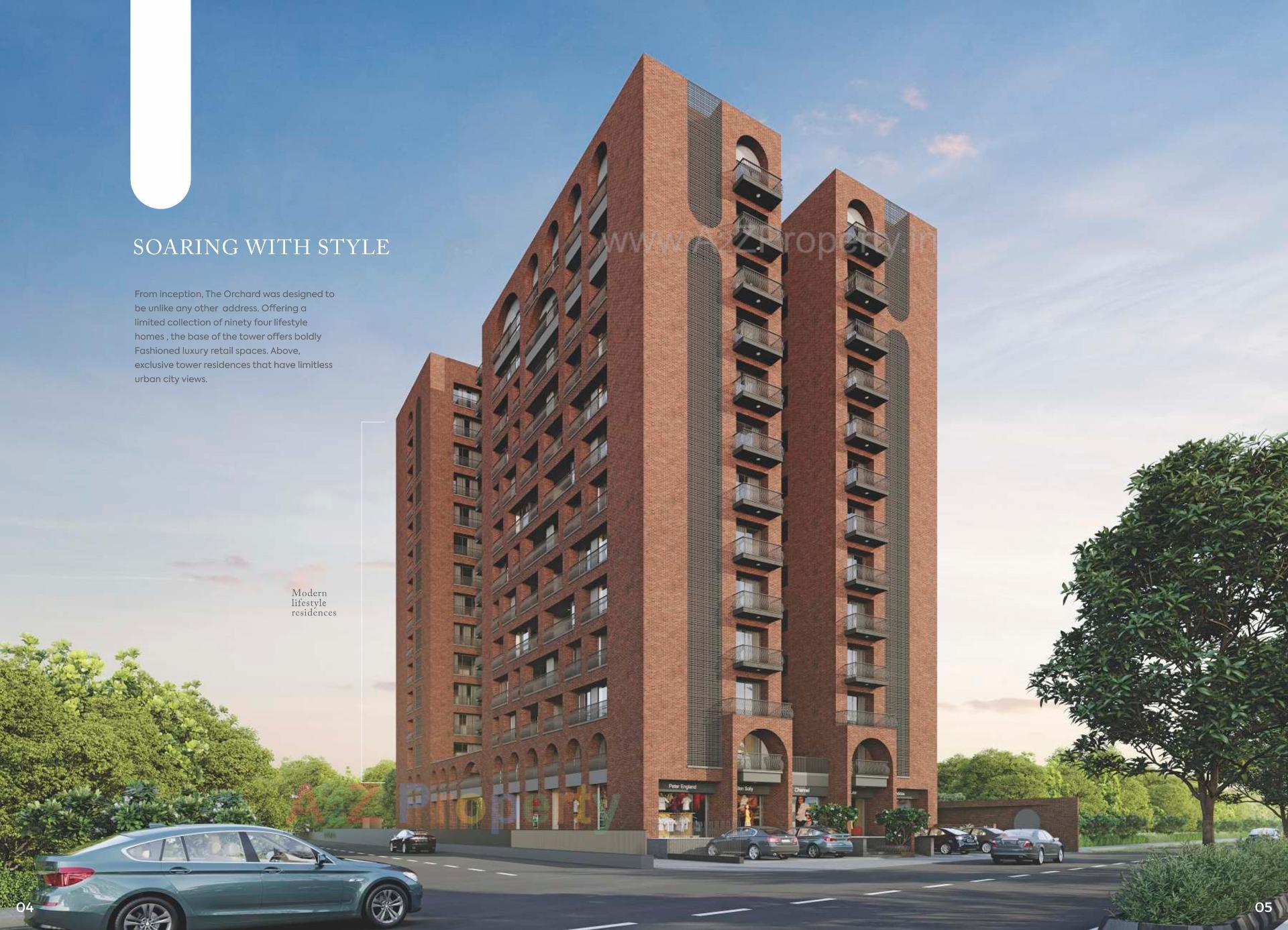 3D Elevation of real estate project The Orchard located at Kochrab, Ahmedabad, Gujarat