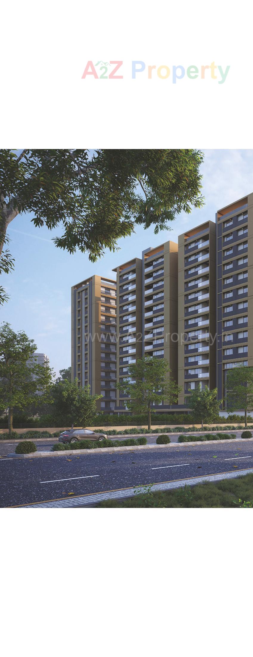 3D Elevation of real estate project The Palm Paradise located at Wadaj, Ahmedabad, Gujarat