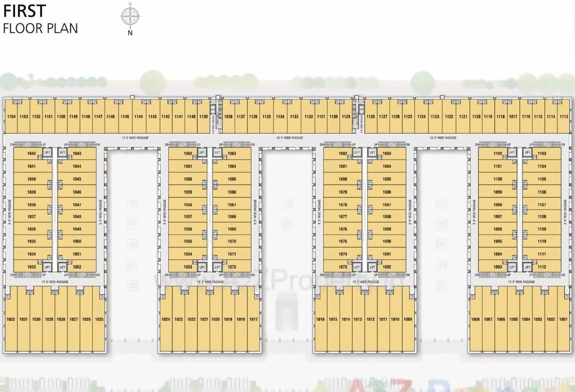 Layout of real estate project The Retail Park located at Bopal, Ahmedabad, Gujarat