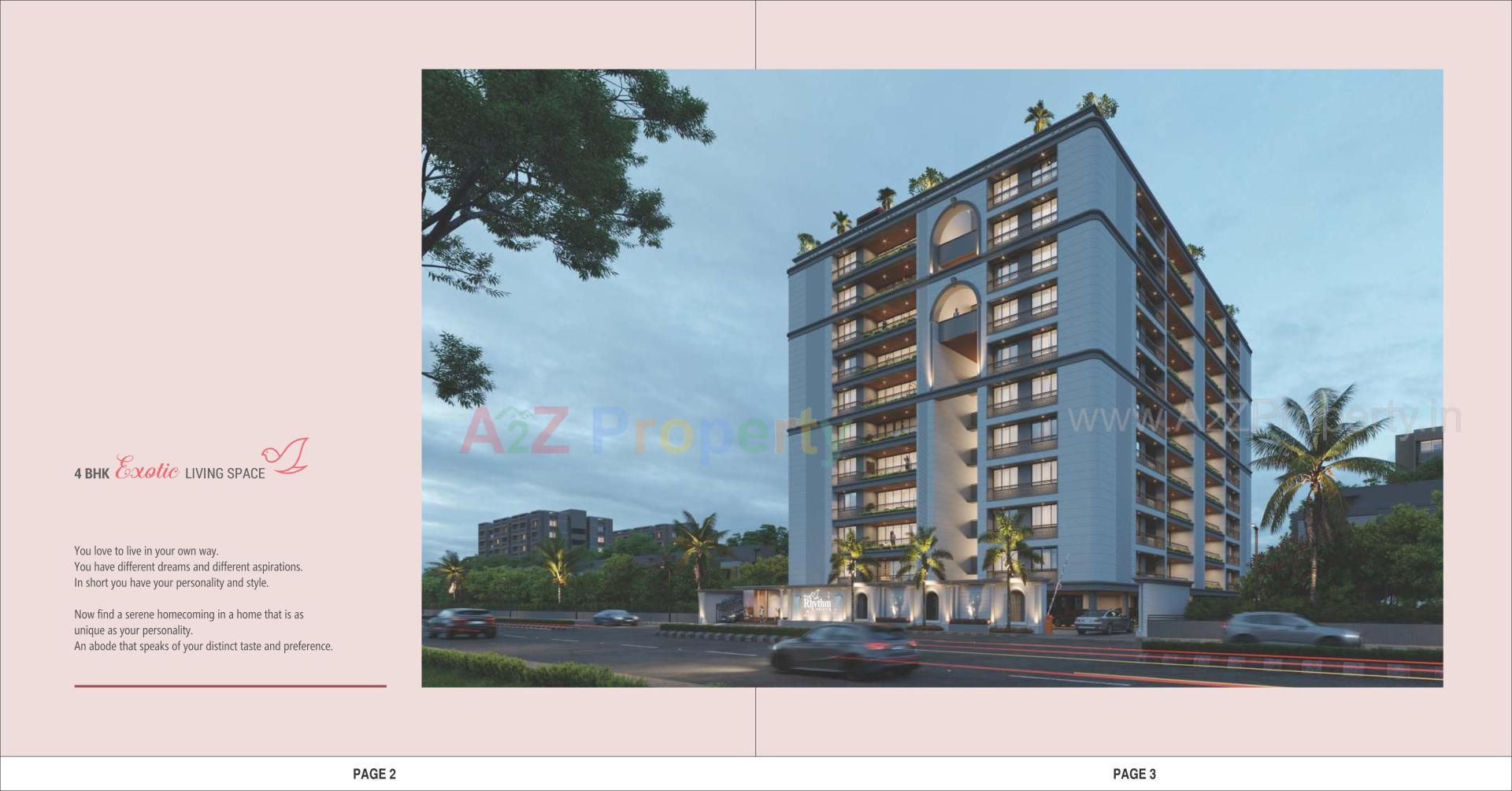 3D Elevation of real estate project The Rhythm Heights located at Nikol, Ahmedabad, Gujarat