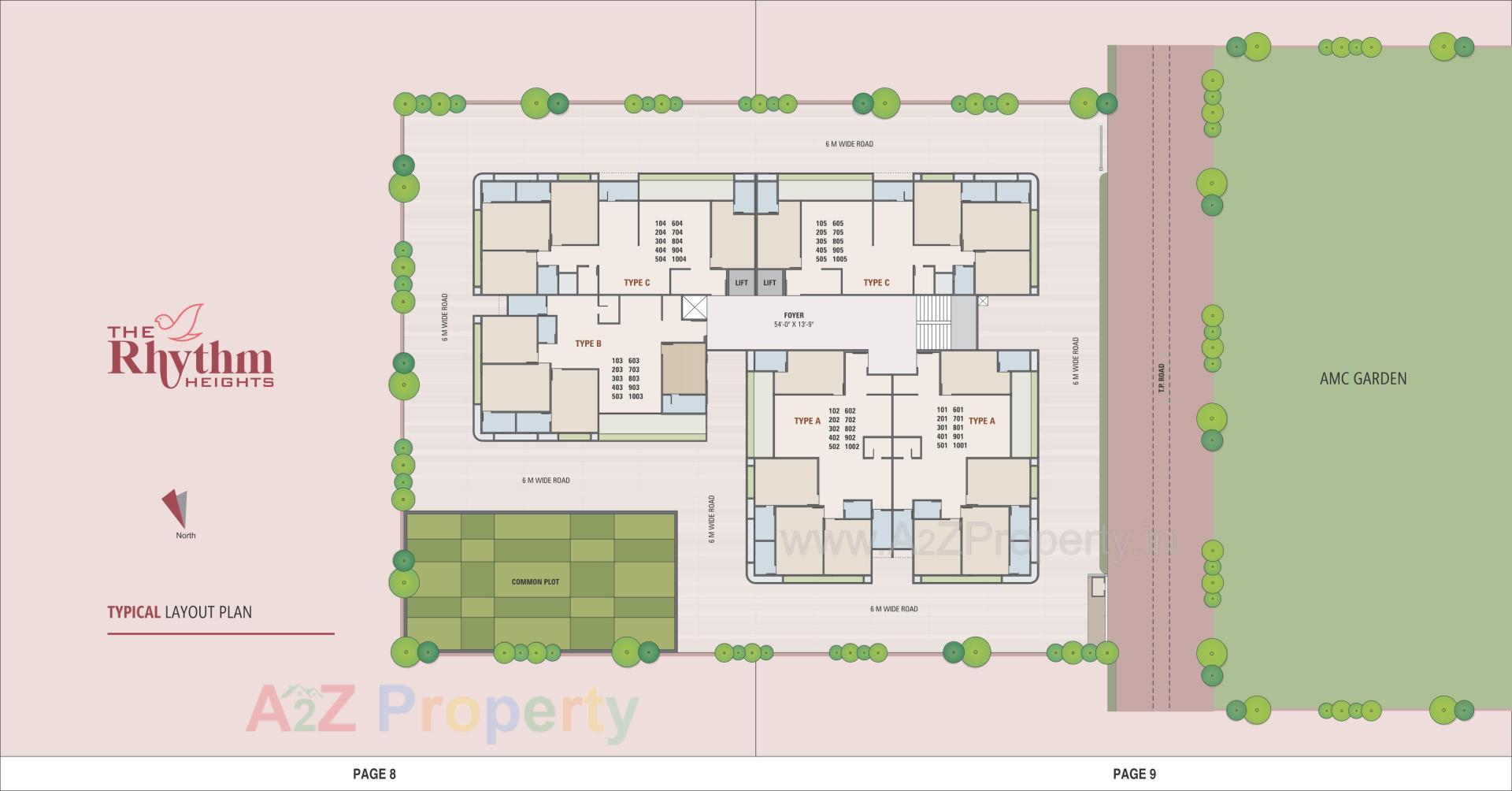 Layout of real estate project The Rhythm Heights located at Nikol, Ahmedabad, Gujarat