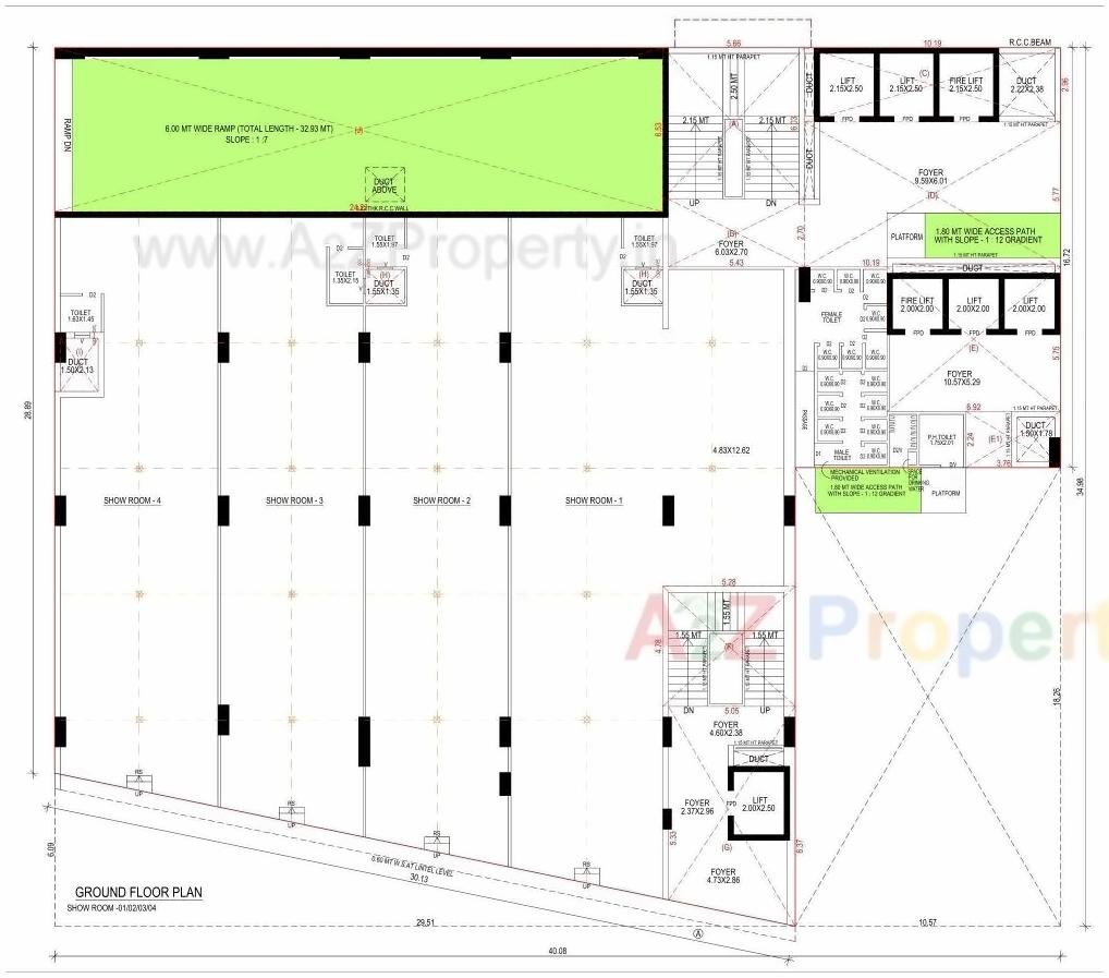 Layout of real estate project The Ridge located at Ahmedabad, Ahmedabad, Gujarat