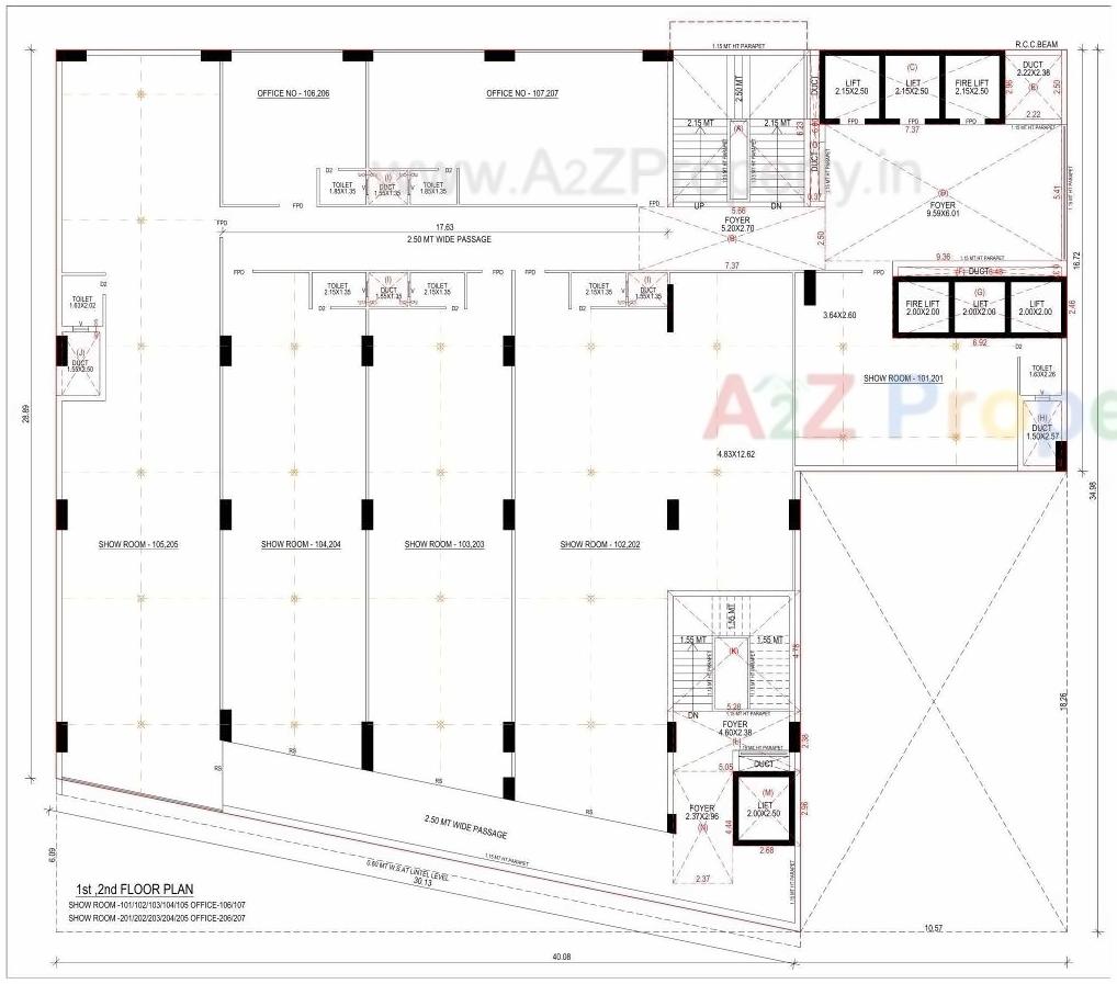 Layout of real estate project The Ridge located at Ahmedabad, Ahmedabad, Gujarat
