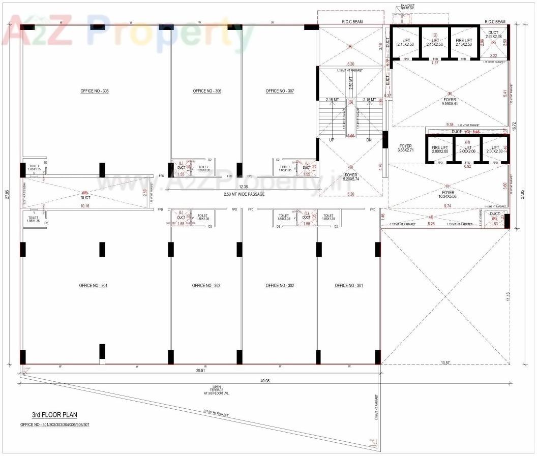 Layout of real estate project The Ridge located at Ahmedabad, Ahmedabad, Gujarat