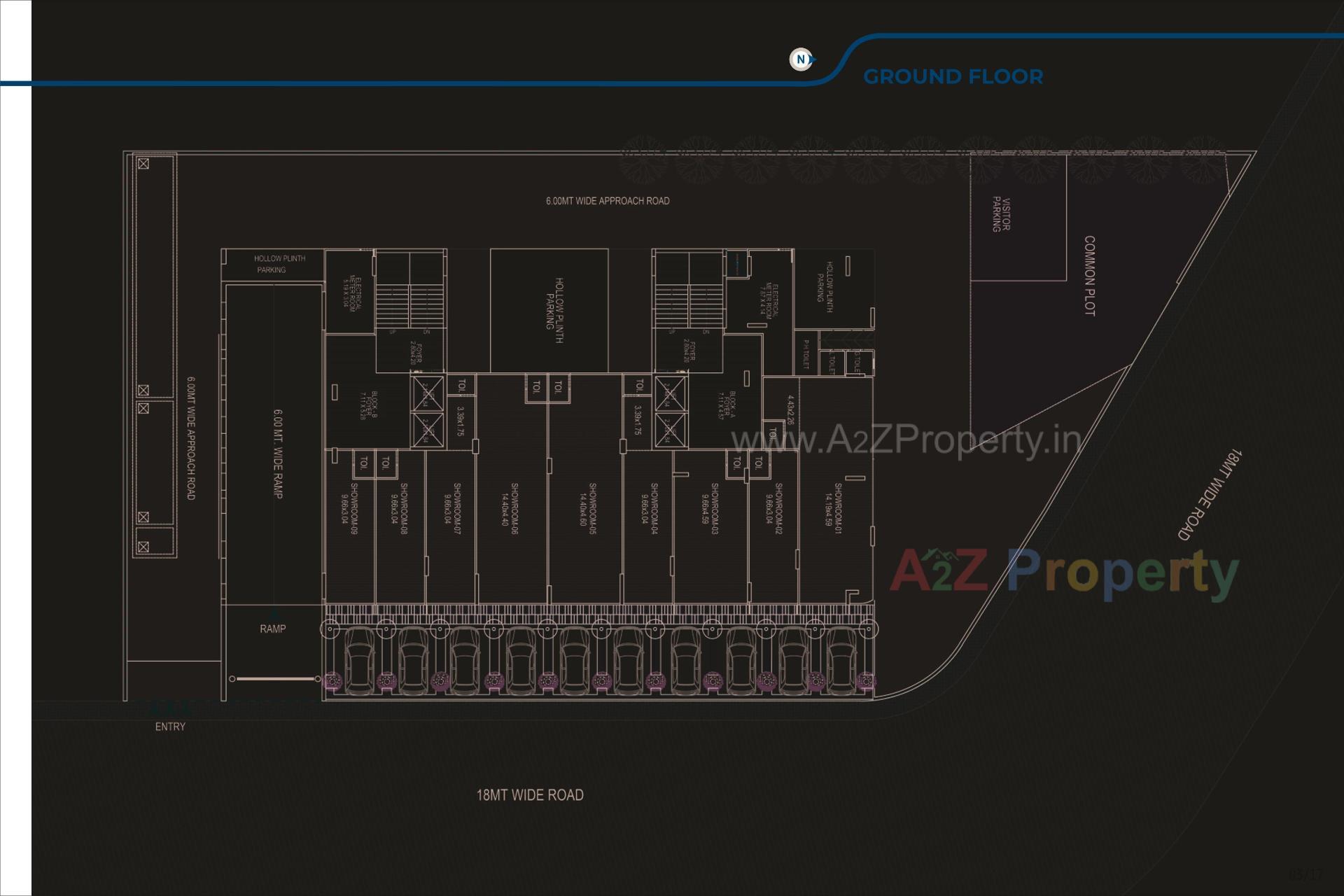 Layout of real estate project The Ripples located at Shela, Ahmedabad, Gujarat