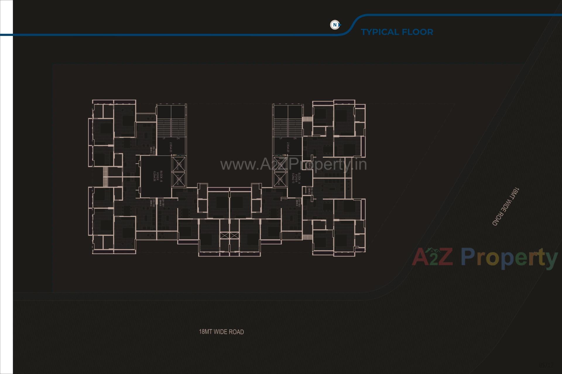 Layout of real estate project The Ripples located at Shela, Ahmedabad, Gujarat