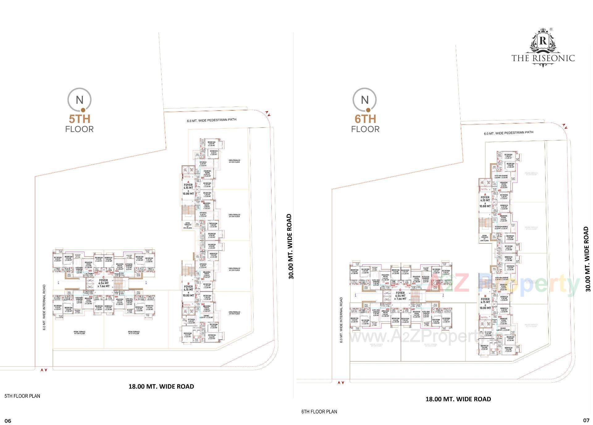Layout of real estate project The Riseonic located at Gota, Ahmedabad, Gujarat