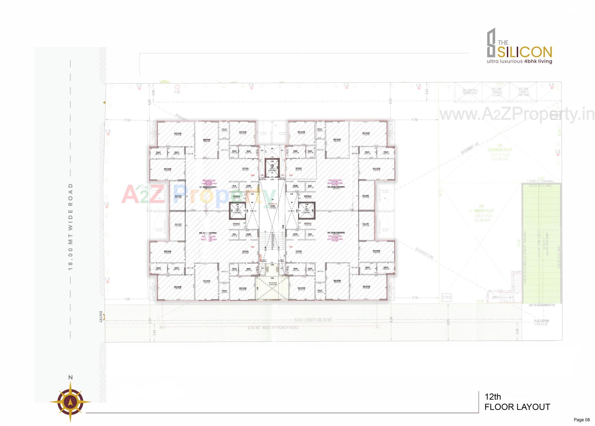 Layout of real estate project The Silicon located at Ahmedabad, Ahmedabad, Gujarat