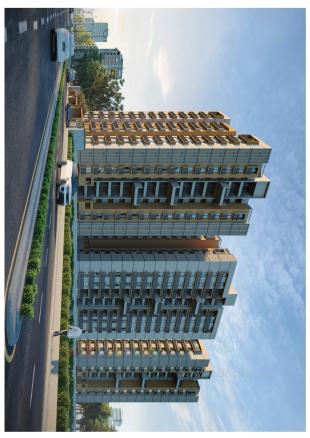 Elevation of real estate project The Skylark located at Nikol, Ahmedabad, Gujarat