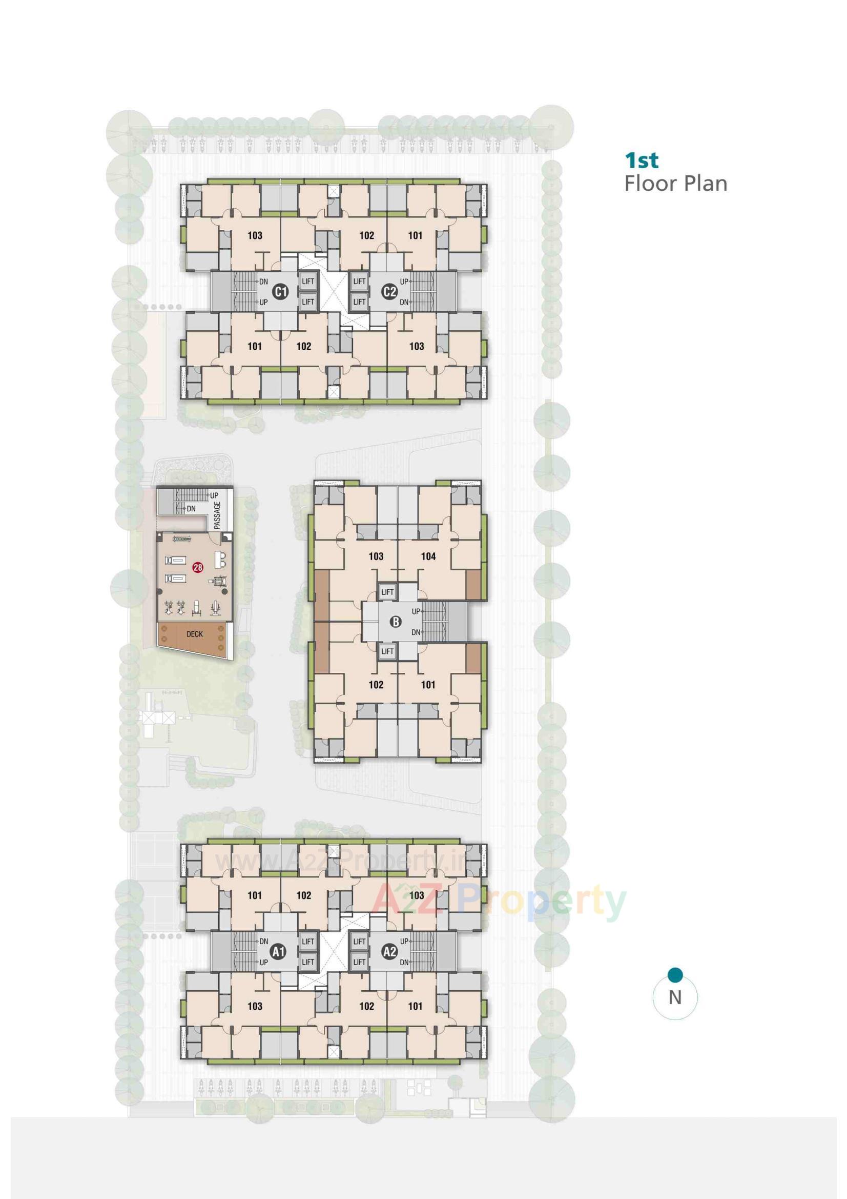 Layout of real estate project The Skylark located at Nikol, Ahmedabad, Gujarat