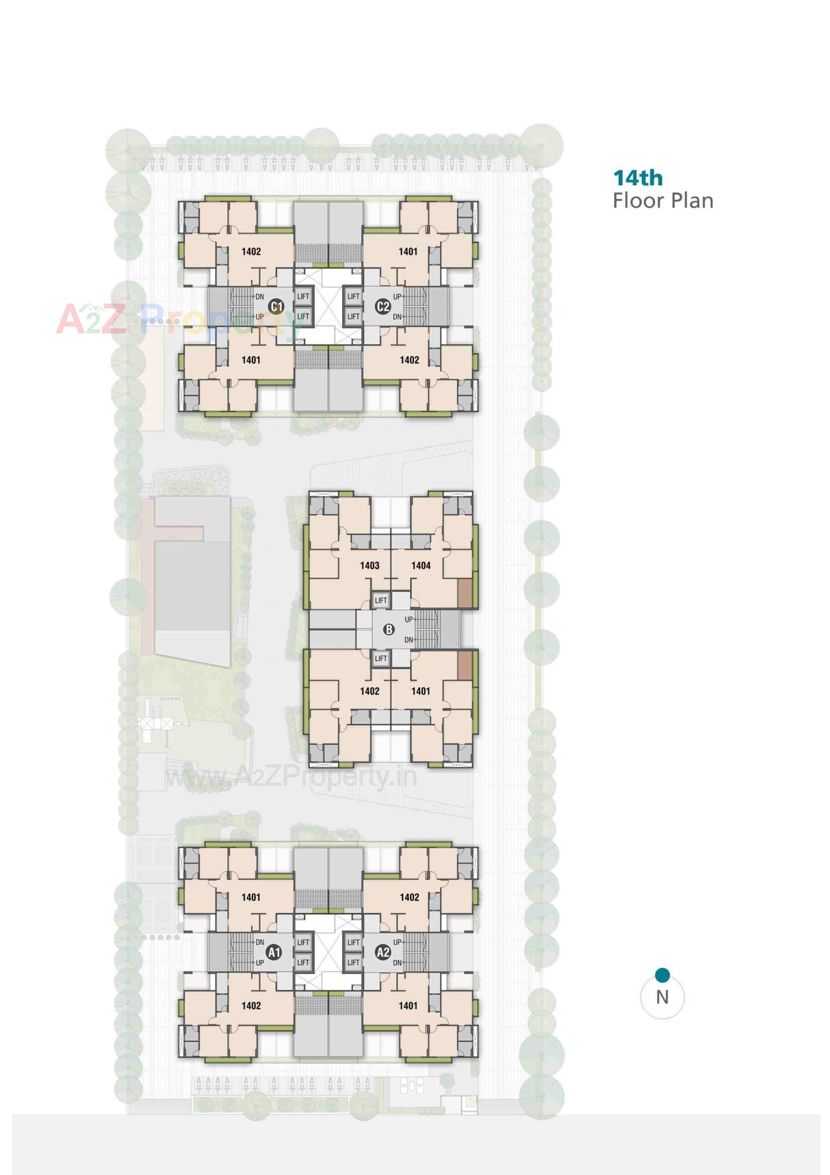 Layout of real estate project The Skylark located at Nikol, Ahmedabad, Gujarat