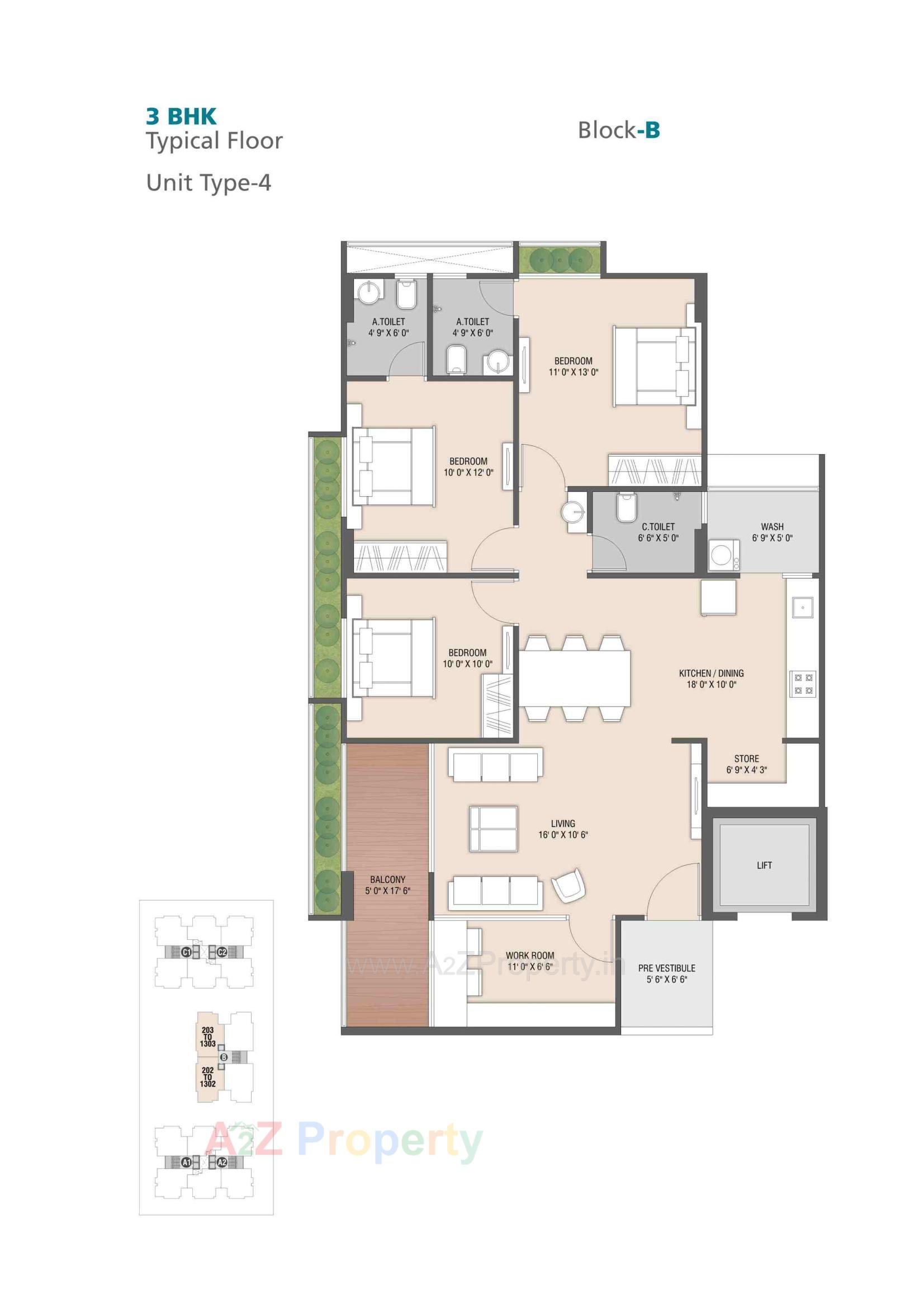 Layout of real estate project The Skylark located at Nikol, Ahmedabad, Gujarat