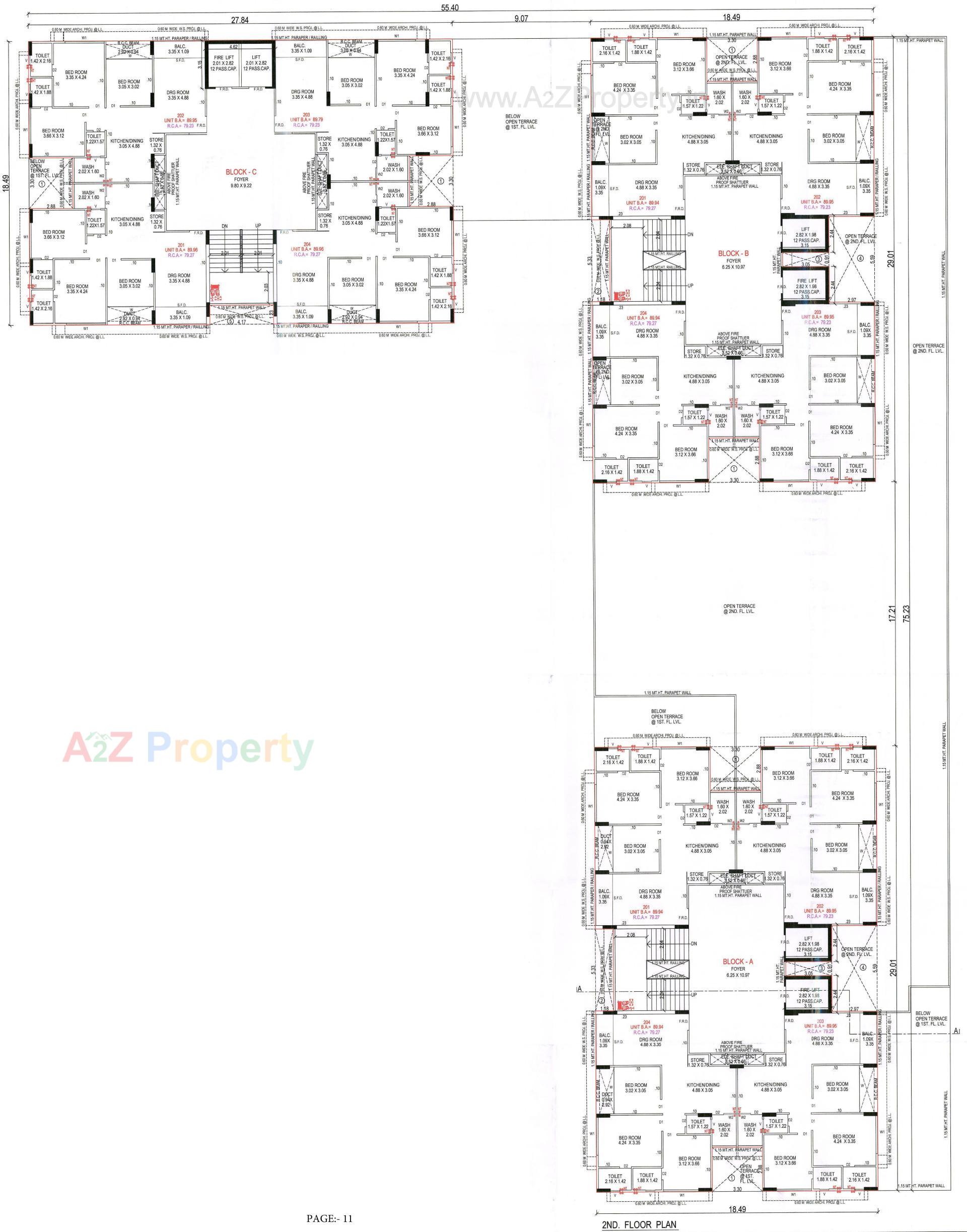 Layout of real estate project The Spire located at Bhadaj, Ahmedabad, Gujarat