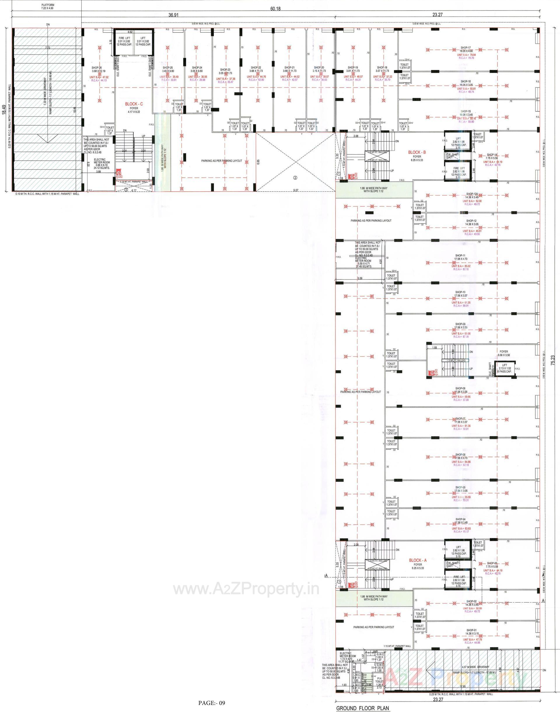 Layout of real estate project The Spire located at Bhadaj, Ahmedabad, Gujarat
