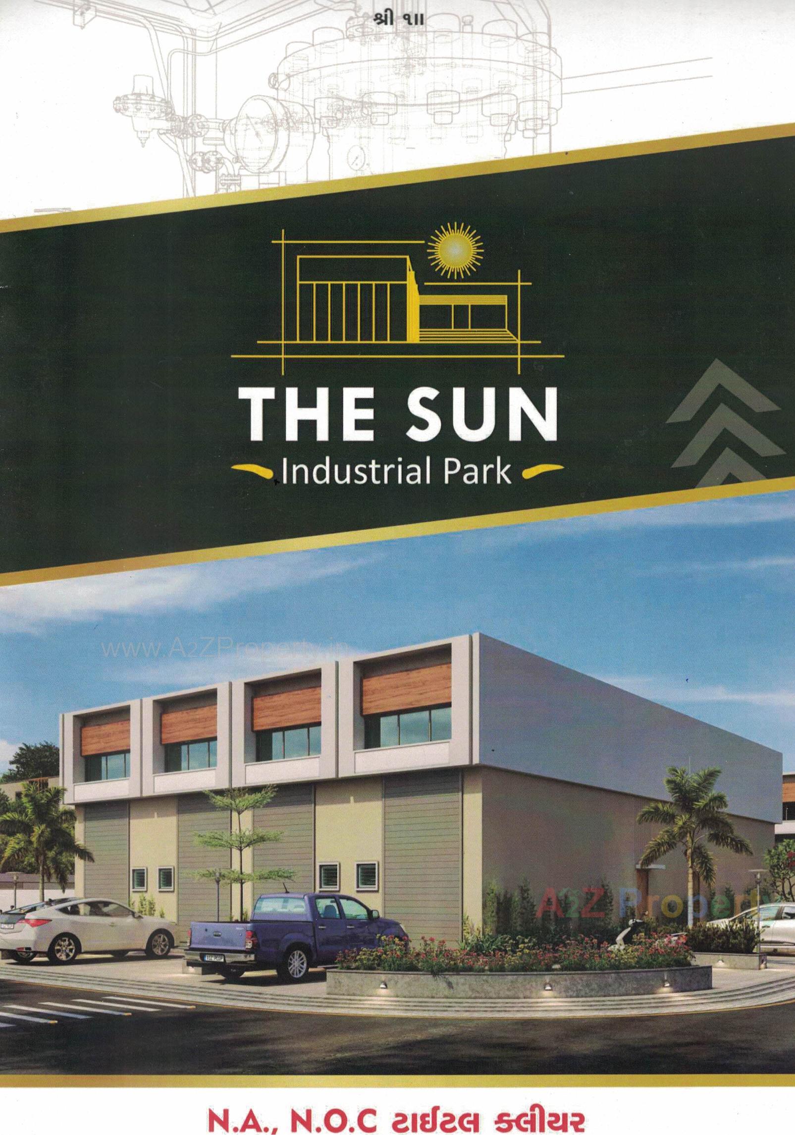 3D Elevation of real estate project The Sun Industrial Park located at Kathwada, Ahmedabad, Gujarat