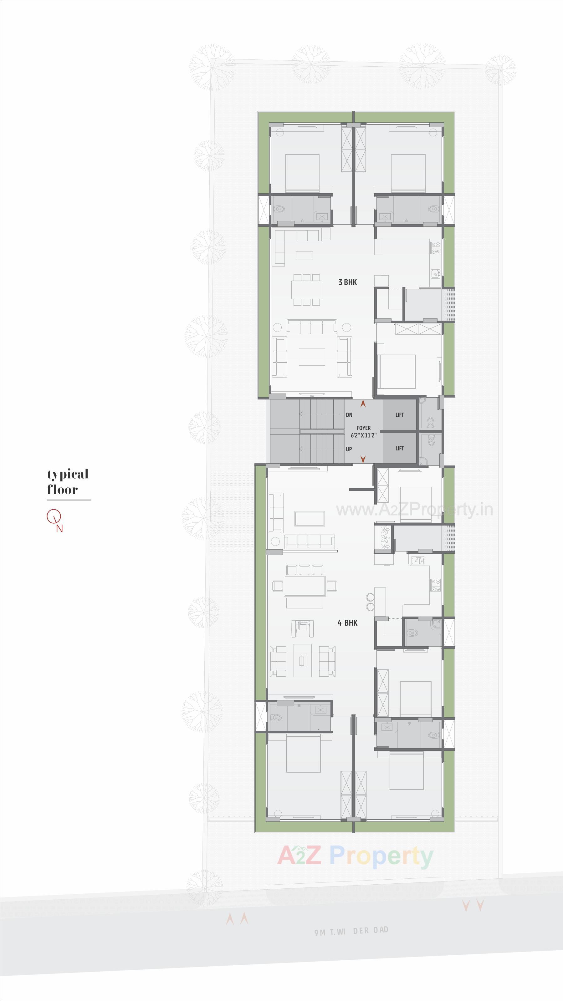 Layout of real estate project The Ten located at Changispur, Ahmedabad, Gujarat