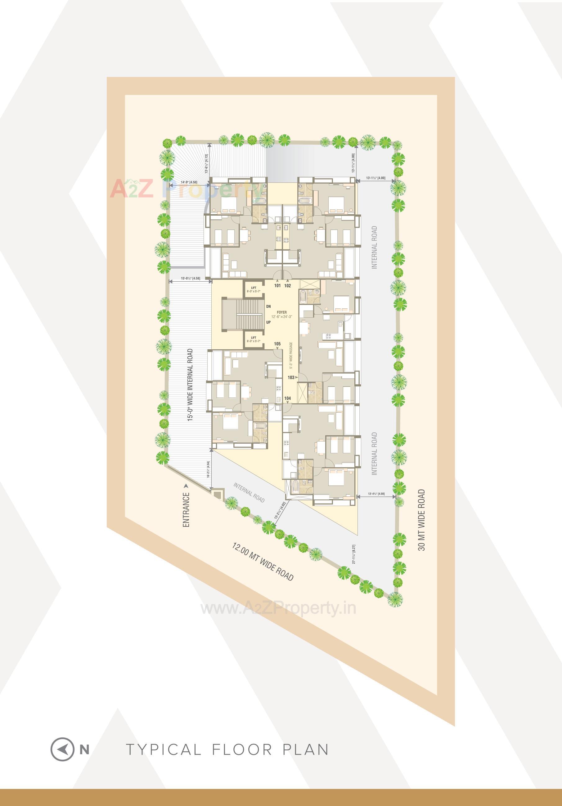 Layout of real estate project The Vivanta located at Ahmedabad, Ahmedabad, Gujarat