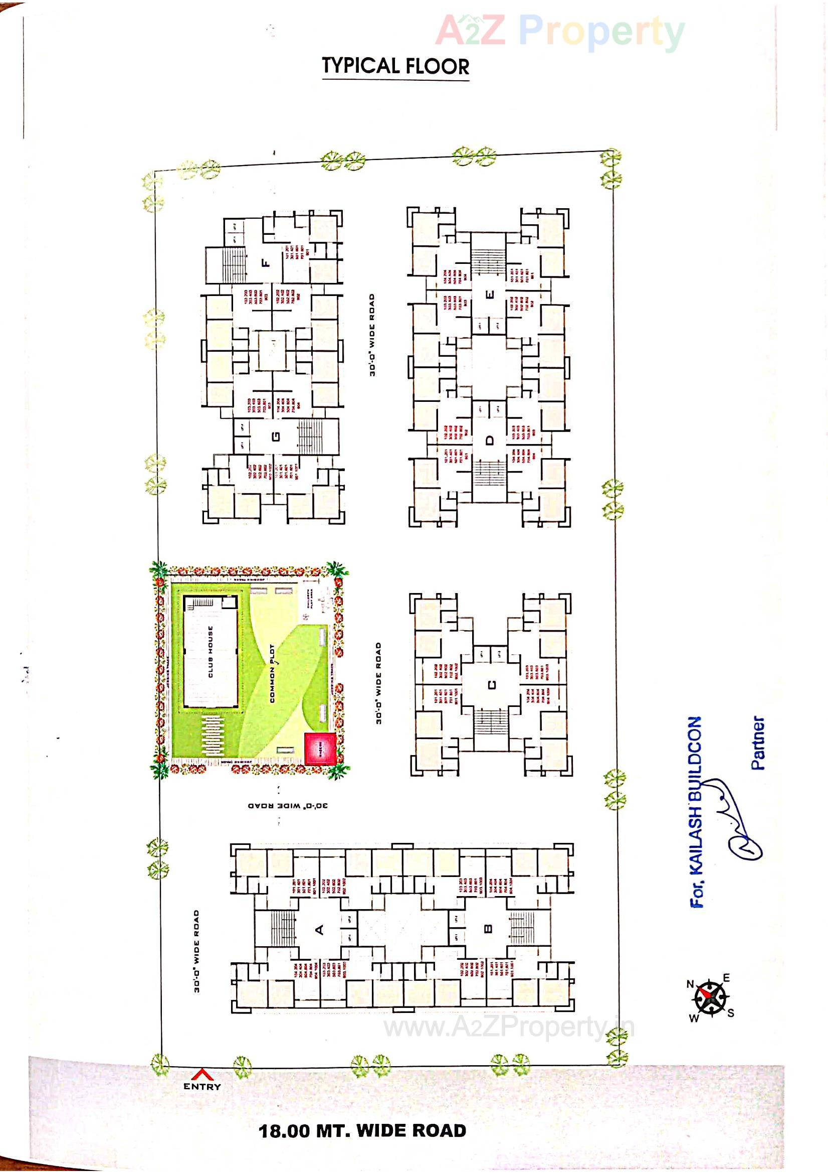 Layout of real estate project The Willows located at Hathijan, Ahmedabad, Gujarat