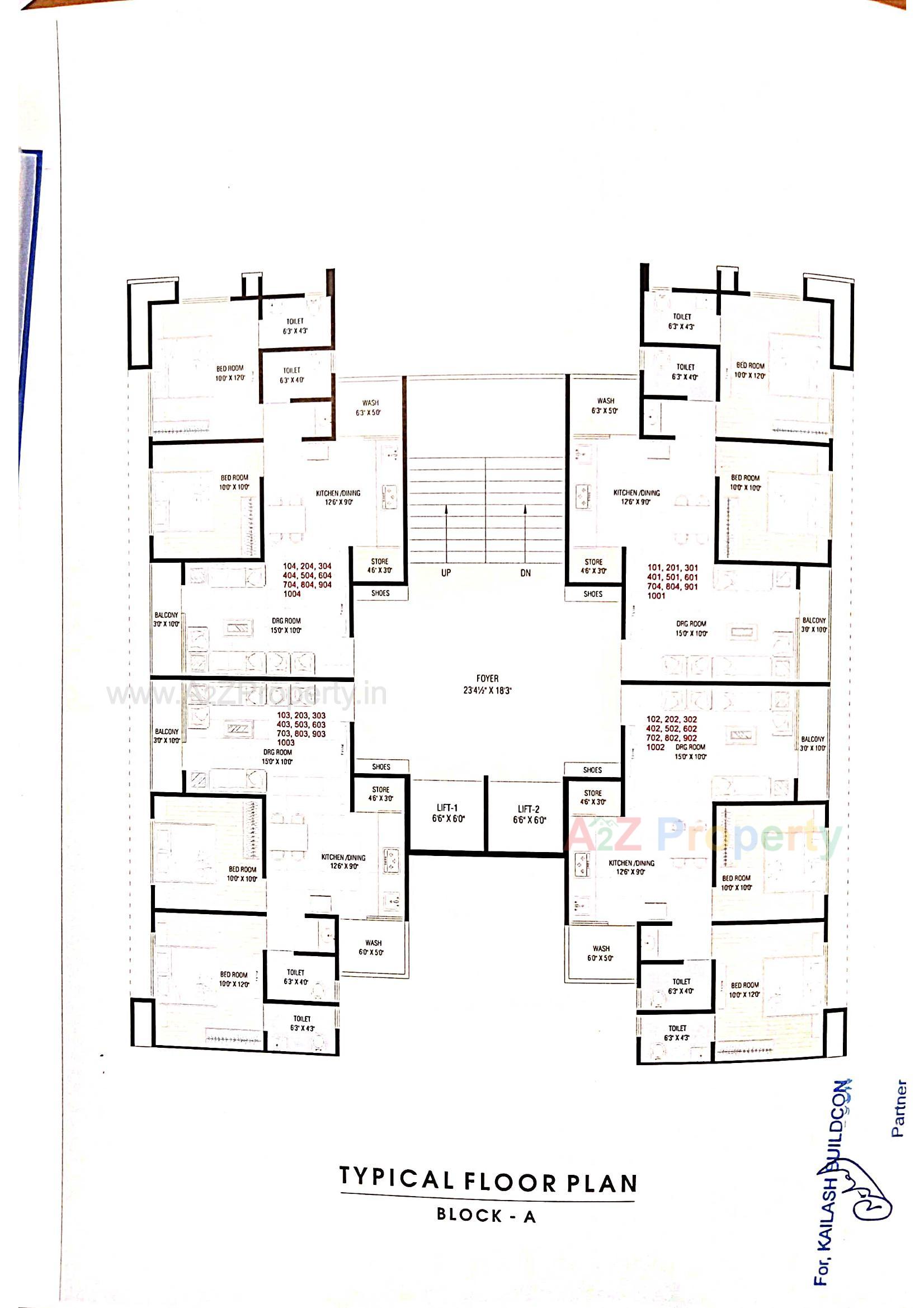 Layout of real estate project The Willows located at Hathijan, Ahmedabad, Gujarat