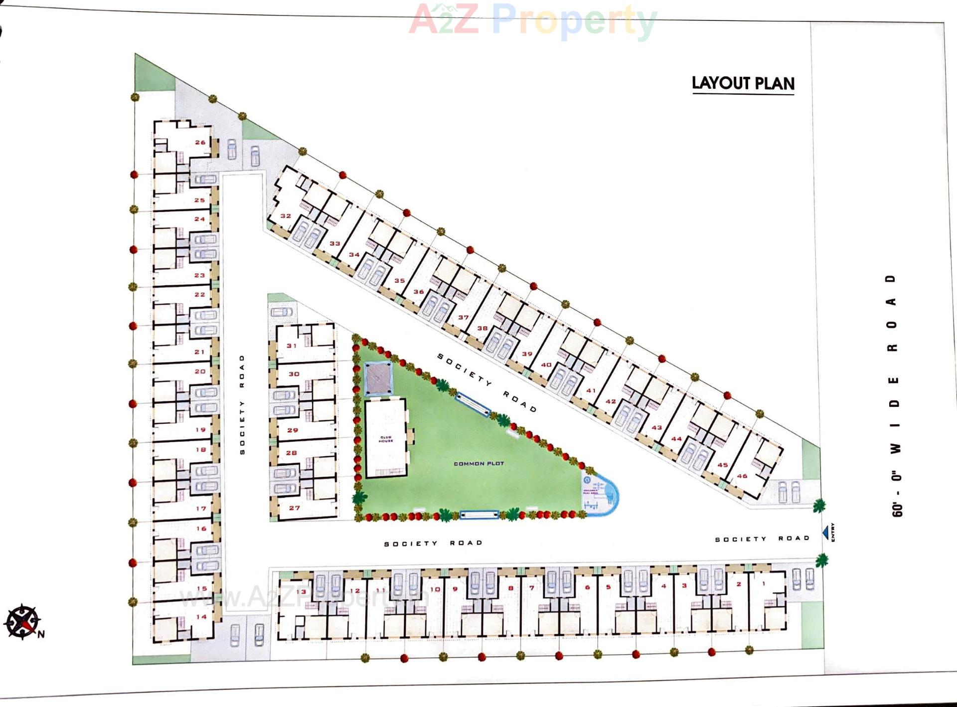Layout of real estate project The Willows located at Hathijan, Ahmedabad, Gujarat