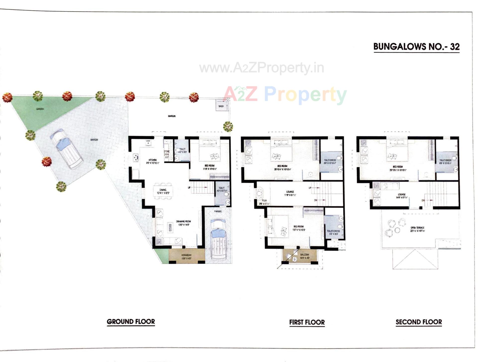 Layout of real estate project The Willows located at Hathijan, Ahmedabad, Gujarat