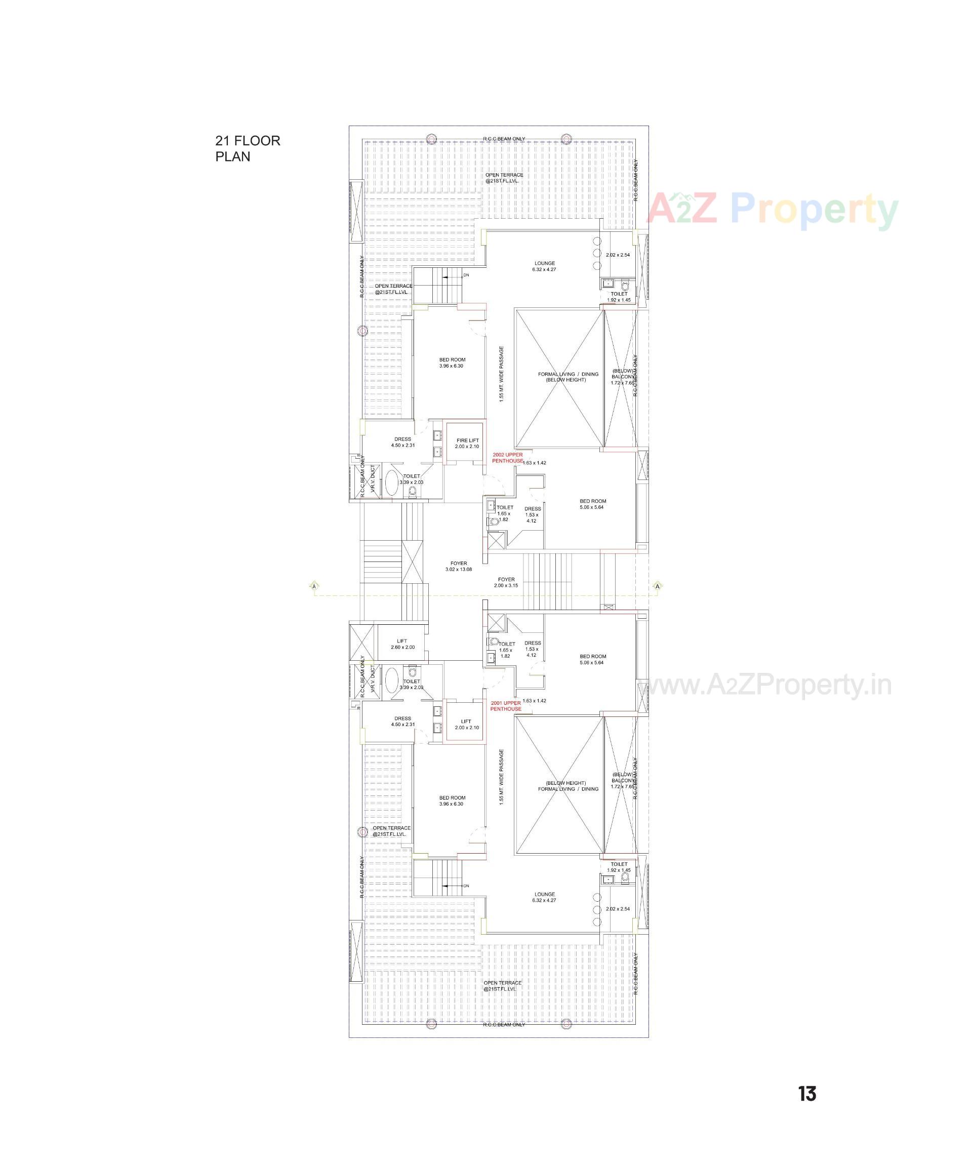 Layout of real estate project Times 40 located at Bodakdev, Ahmedabad, Gujarat