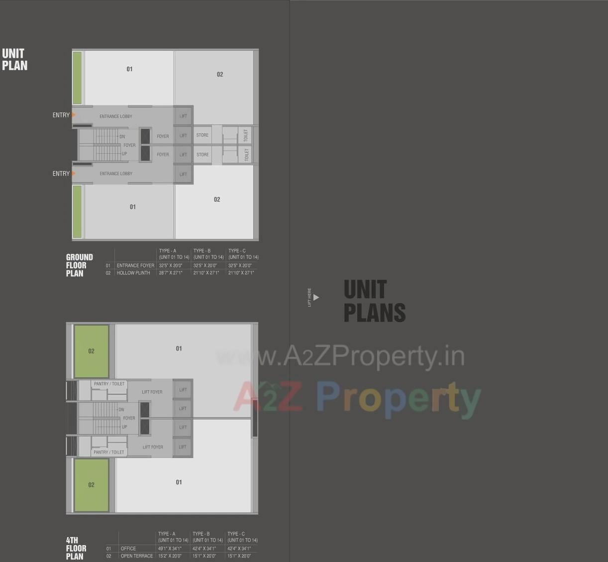 Layout of real estate project Times Corporate Park located at Thaltej, Ahmedabad, Gujarat