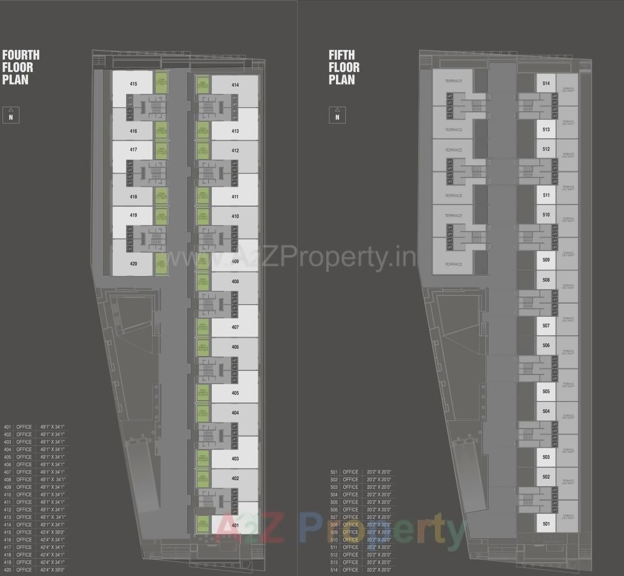 Layout of real estate project Times Corporate Park located at Thaltej, Ahmedabad, Gujarat