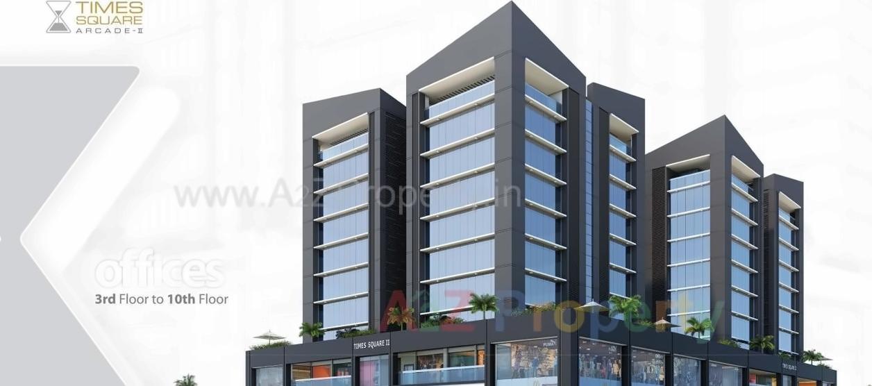 3D Elevation of real estate project Times Square Arcade located at City, Ahmedabad, Gujarat