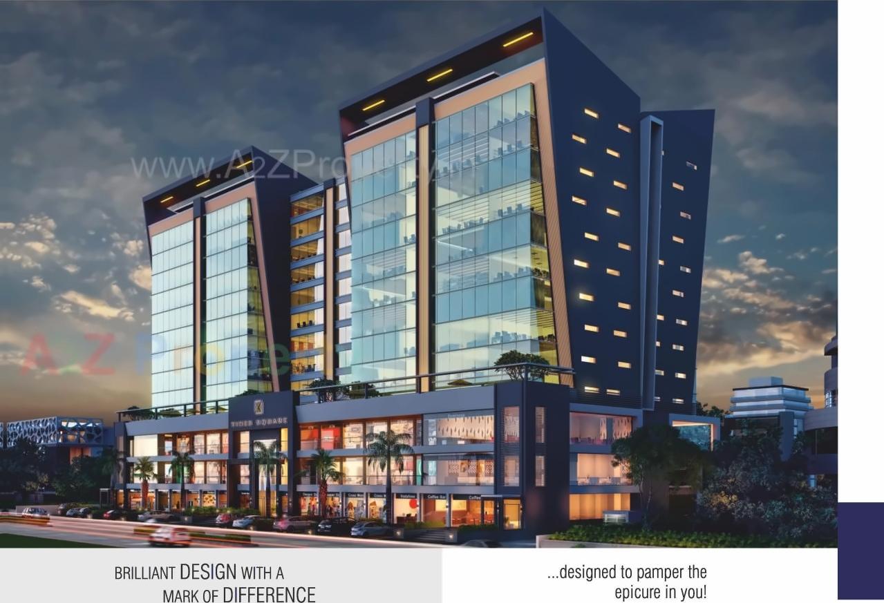 3D Elevation of real estate project Times Square Arcade located at Thaltej, Ahmedabad, Gujarat