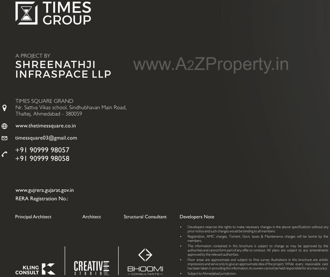  of real estate project Times Square Grand located at Thaltej, Ahmedabad, Gujarat