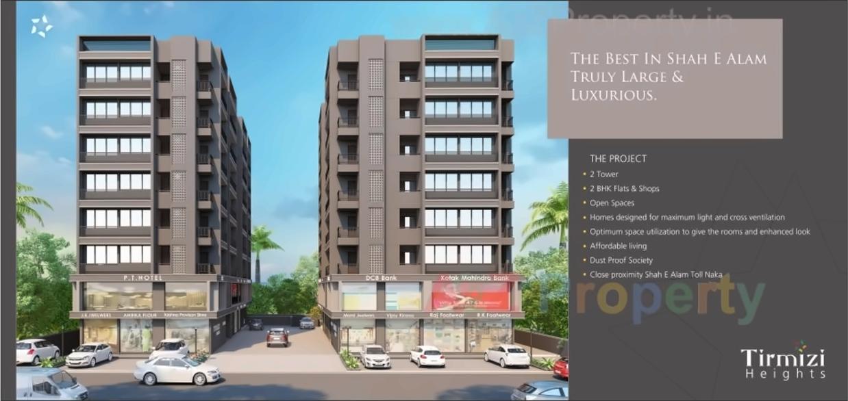 3D Elevation of real estate project Tirmizi Hieghts located at City, Ahmedabad, Gujarat