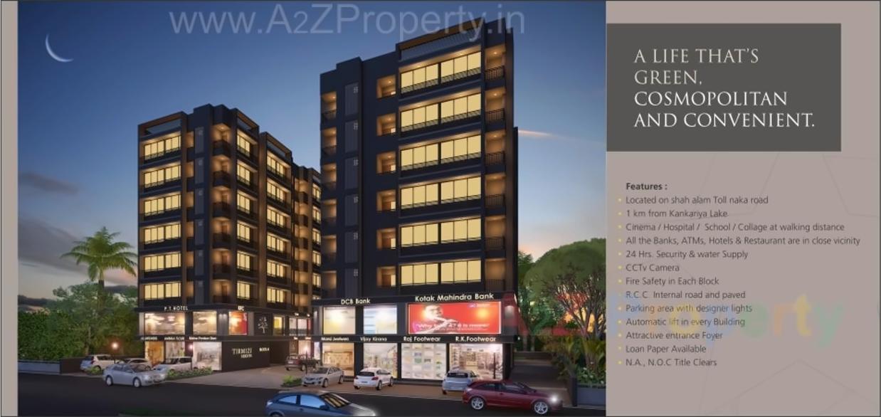 3D Elevation of real estate project Tirmizi Hieghts located at City, Ahmedabad, Gujarat