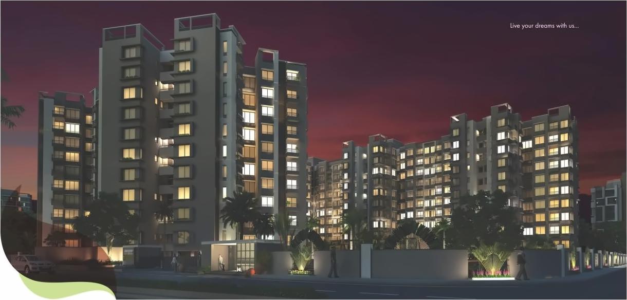 3D Elevation of real estate project Tirupati Aakruti Greenz located at Chharodi, Ahmedabad, Gujarat