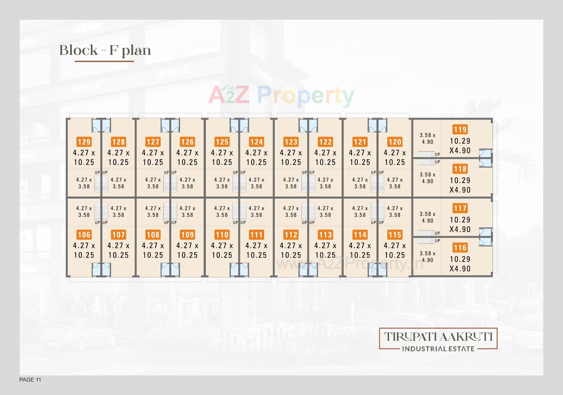 Layout of real estate project Tirupati Aakruti Industrial Estate located at Odhav, Ahmedabad, Gujarat