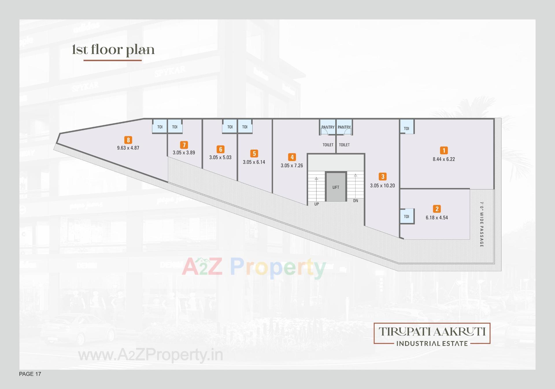 Layout of real estate project Tirupati Aakruti Industrial Estate located at Odhav, Ahmedabad, Gujarat