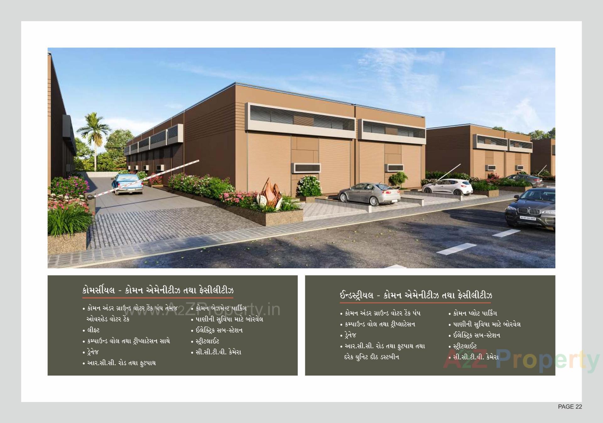 3D Elevation of real estate project Tirupati Aakruti Industrial Estate located at Odhav, Ahmedabad, Gujarat